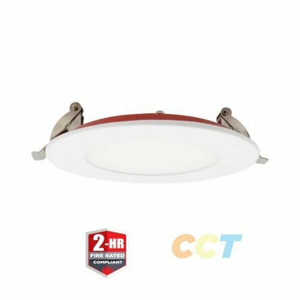 Portor 4in. LED Fire Rated Compliant Slim DownLight, CCT Selector PT-DLS-R-FR-4I-12W-5CCT